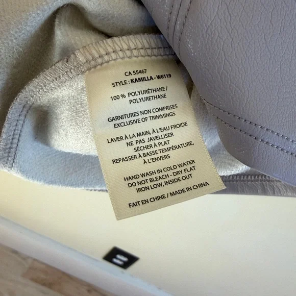 Melissa Nepton Kamilla Vegan Faux Leather Lilac Top Medium NWT - Picture 4 of 7